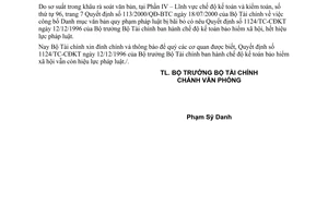 Thông báo 167/TC-VP đính chính văn bản
