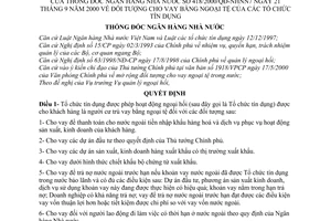 Quyết định 418/2000/QĐ-NHNN7 đối tượng cho vay bằng ngoại tệ của tổ chức tín dụng