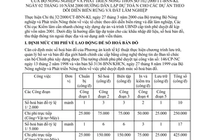 Thông tư 102/2000/TT-BNN-KL hướng dẫn lập dự toán cho các dự án theo dõi diễn biến rừng và đất lâm nghiệp