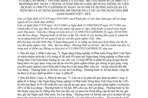 Thông tư liên tịch 24/2000/TTLT-BLĐTBXH-BTC quản lý phân bổ sử dụng kinh phí hỗ trợ dự án xoá đói giảm nghèo Việt Đức sửa đổi 13/1998/TTLT-LĐTBXH-TC