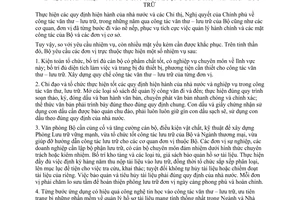 Chỉ thị 18/2000/CT-BTM  hoàn thiện  nâng cao chất lượng công tác văn thư lưu trữ