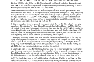 Chỉ thị 24/2000/CT-UB-KT đối phó lũ lụt  triều cường địa bàn thành phố Hà Nội