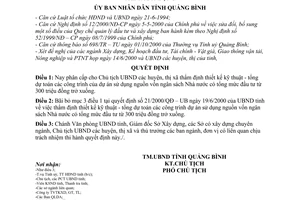 Quyết định 27/2000/QĐ-UB phân cấp thẩm định thiết kế kỹ thuật tổng dự toán công trình xây dựng