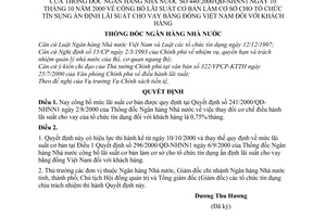 Quyết định 440/2000/QĐ-NHNN1 lãi suất cơ bản làm cơ sở cho tổ chức tín dụng ấn định lãi suất cho vay bằng đồng Việt Nam