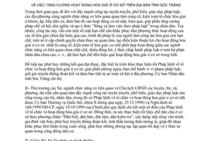 Chỉ thị 08/2000/CT.UBNDT tăng cường hiệu quả hoạt động hòa giải ở cơ sở Sóc Trăng