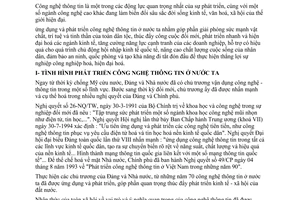 Chỉ thị 58-CT/TW đẩy mạnh ứng dụng phát triển CNTT phục vụ sự nghiệp CNH-HĐH