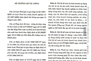 Quyết định 169/2000/QĐ-BTC  Chế độ kế toán hộ kinh doanh