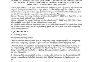 Thông tư 108/2000/TT-BTC hướng dẫn chế độ quản lý tài chính nhà khách của cơ quan Nhà nước, đoàn thể ở trung ương và địa phương