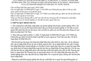 Thông tư 06/2000/TT-TCHQ hướng dẫn thủ tục hải quan đối với hàng hoá xuất khẩu, nhập khẩu của các doanh nghiệp có vốn đầu tư nước ngoài