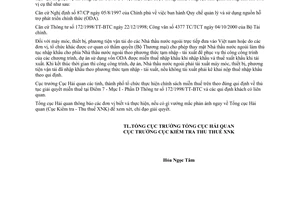 Công văn 4783/TCHQ-KTTT thuế nhập khẩu máy móc thiết bị phương tiện vận tải