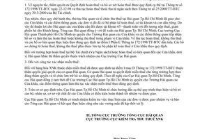 Công văn 4877/TCHQ-KTTT việc ủy quyền cấp cửa khẩu làm thủ tục hoàn thuế