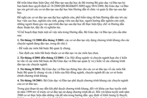 Công văn 978/SĐH hướng dẫn tổ chức và quản lý đào tạo sau đại học