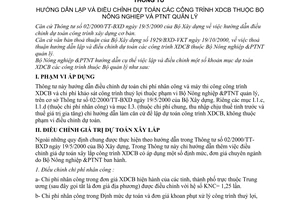 Thông tư 112/2000/TT-BNN-XDCB hướng dẫn lập và điều chỉnh dự toán các công trình XDCB thuộc Bộ Nông nghiệp và Phát triển nông thôn quản lý