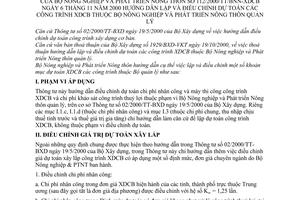Thông tư 112/2000/TT-BNN-XDCD hướng dẫn lập và điều chỉnh dự toán các công trình XDCB thuộc Bộ Nông nghiệp và PTNN quản lý