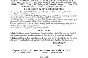 Quyết định 101/2000/QĐ-HĐQL Quy chế phối hợp Quỹ hỗ trợ phát triển TCTD cho vay đầu tư, bảo lãnh tín dụng đầu tư hỗ trợ lãi suất sau đầu tư