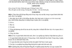 Nghị định 68/2000/NĐ-CP thực hiện chế độ hợp đồng loại công việc trong cơ quan hành chính nhà nước, đơn vị sự nghiệp