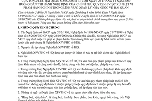 Thông tư 08/2000/TT-TCHQ hướng dẫn thi hành Nghị định xử phạt vi phạm hành chính trong lĩnh vực quản lý Nhà nước về Hải Quan