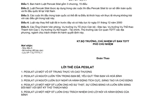 Quyết định 149/QĐ-UBTDTT Luật Pencak Silat