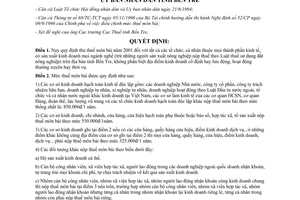 Quyết định 4386/2000/QĐ-UB thu thuế môn bài năm 2001 Bến Tre