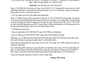 Công văn 5477/TCHQ-KTTT thuế nhập khẩu và thuế giá trị gia tăng