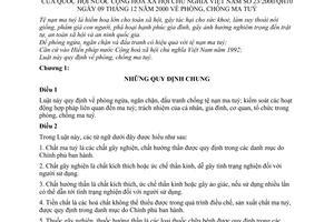 Luật Phòng chống ma túy 2000 23/2000/QH10