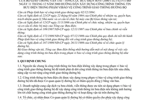 Thông tư liên tịch 07/2000/TTLT-GTVT-BĐ  hướng dẫn xây dựng công trình thông tin bưu điện trong phạm vi bảo vệ công trình giao thông đường bộ
