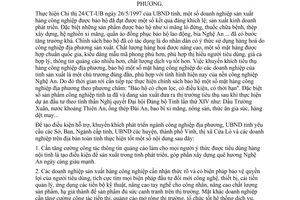 Chỉ thị 55/2000/CT-UB khuyến khích tiêu thụ hàng công nghiệp địa phương Nghệ An