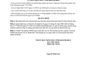 Quyết định 5628/2000/QĐ-UB chính sách khuyến nông, khuyến lâm