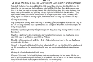 Chỉ thị 2426/2000/CT-BKHCNMT công tác tiêu chuẩn đo lường chất lượng địa phương năm 2001