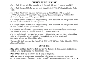 Quyết định 136/2000/QĐ-UB chính sách ưu đãi đầu tư vào Khu Công nghiệp