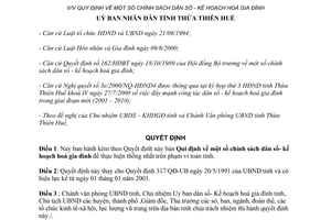 Quyết định 3424/2000/QĐ-UB chính sách dân số kế hoạch hoá gia đình