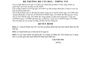 Quyết định 34/2000/QĐ-BVHTT văn bản pháp luật hết hiệu lực