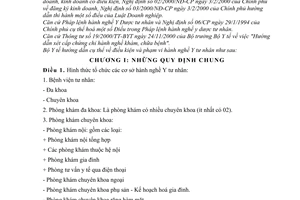 Thông tư 21/2000/TT-BYT hướng dẫn điều kiện và phạm vi hành nghề Y tư nhân