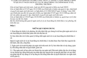 Thông tư 118/2000/TT-BTC quy định về quản lý ngân sách xã và các hoạt động tài chính khác ở xã, phường, thị trấn