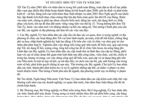 Chỉ thị 27/2000/CT-TTg tổ chức đón tết Tân Tỵ năm 2001