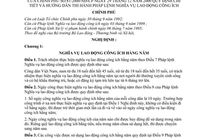 Nghị định 81/2000/NĐ-CP hướng dẫn thi hành Pháp lệnh nghĩa vụ lao động công ích