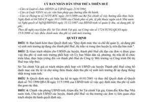 Quyết định 3610/QĐ-UB điều chỉnh mức thu chế độ quản lý phí vệ sinh môi trường