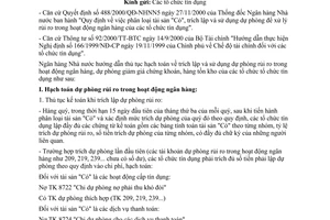 Công văn 14/CV-KTTC hạch toán trích lập và sử dụng các khoản dự phòng