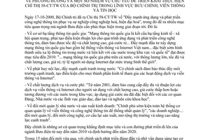 Chỉ thị 01/2001/CT-TCBĐ phương hướng nhiệm vụ chủ yếu triển khai thực hiện Chỉ thị 58-CT/TW lĩnh vực bưu chính viễn thông tin học