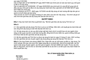 Quyết định 62/2001/QĐ-UB đơn giá khảo sát xây dựng