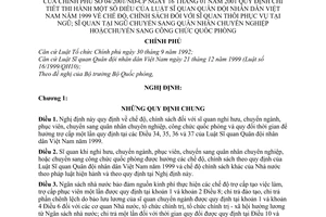 Nghị định 04/2001/NĐ-CP hướng dẫn thi hành Luật Sĩ quan Quân đội nhân dân Việt Nam năm 1999