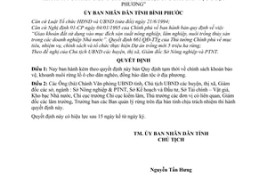 Quyết định 09/2001/QĐ-UB Quy định tạm thời chính sách khoán bảo vệ