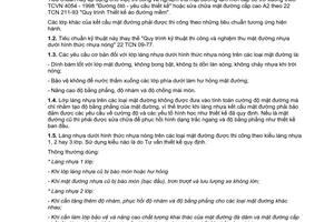 Tiêu chuẩn ngành 22 TCN 271:2001 về thi công và nghiệm thu mặt đường láng nhựa do Bộ Giao thông vận tải ban hành