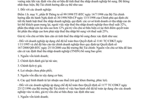 Công văn 887TC/TCT quyết toán thuế thu nhập doanh nghiệp bổ sung