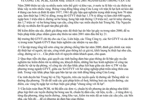 Chỉ thị 01/2001/CT-BGTVT công tác phòng chống bão lụt giảm nhẹ thiên tai 2001 ngành giao thông vận tải