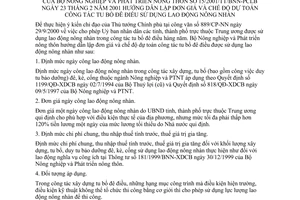 Thông tư 15/2001/TT-BNN-PCLB hướng dẫn lập đơn giá và chế độ dự toán công tác tu bổ đê điều sử dụng lao động nông dân