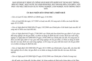 Quyết định 456/2001/QĐ-UB khuyến khích sử dụng đất sản xuất nông lâm nghiệp nuôi trồng thuỷ sản Thừa Thiên Huế