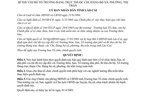 Quyết định 75/2001/QĐ-UB  tổ chức thôn bản tổ dân phố chế độ trợ cấp