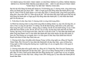 Chỉ thị 02/2001/CT-UB tổ chức thực hiện 12 Chương trình Công trình trọng điểm thành phố giai đoạn 2001 - 2005 kế hoạch Năm trật tự đô thị năm 2001