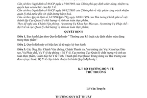 Quyết định 883/2001/QĐ-BYT Thường quy kỹ thuật xác định phẩm màu dùng trong thực phẩm